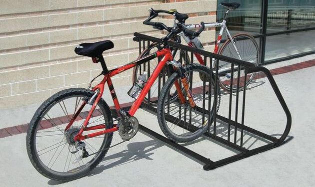 Outdoor galvanized advertising  floor bike parking  stands racks