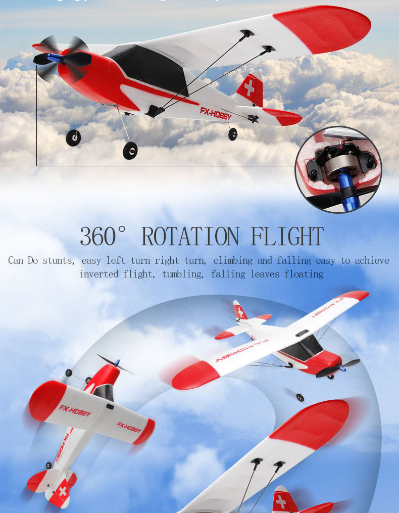 Factory FX9603 RC Plane 2.4GHz Remote Control Stunt RC Glider Foam Aircraft Brushless Motor Plane Toys