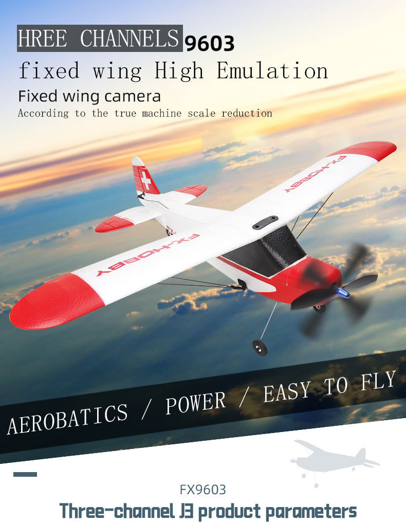 Factory FX9603 RC Plane 2.4GHz Remote Control Stunt RC Glider Foam Aircraft Brushless Motor Plane Toys