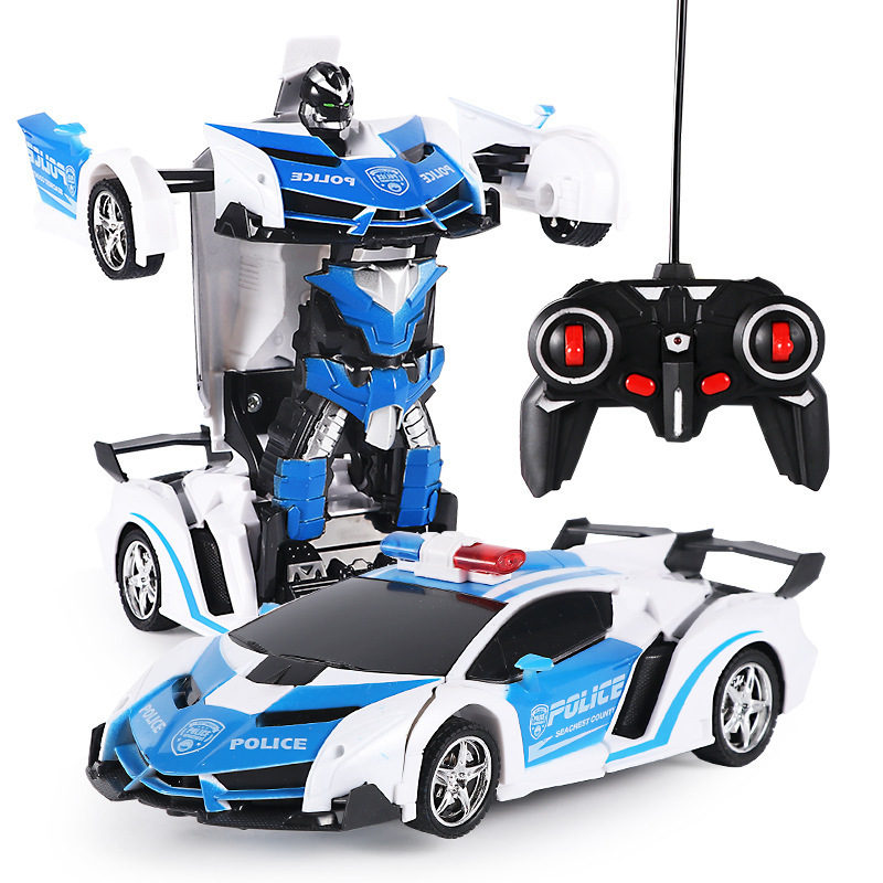 2020 Funny RC Mini Car Transformation Car Two ways Sports Vehicle Model Robots Toys Wireless Charging Cool Deformation Robot LED