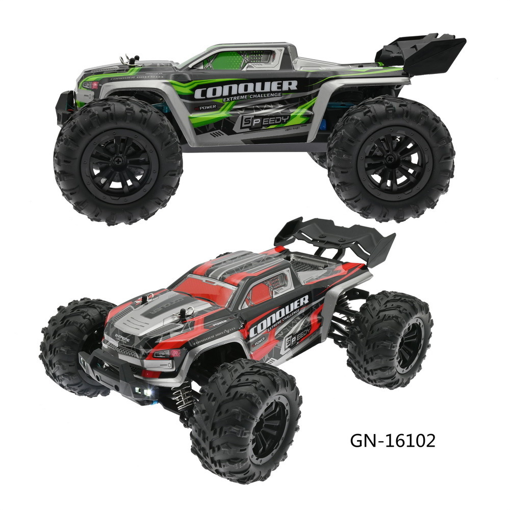 2022 HOSHI 16102 RC Car 1/16 38km/h With LED Headlights High Speed Remote Control Vehicles 4x4 Off Road Monster Truck For Kids