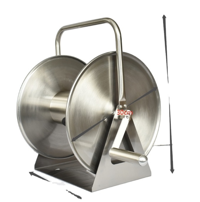 Portable Stainless Steel Garden Hose Reel