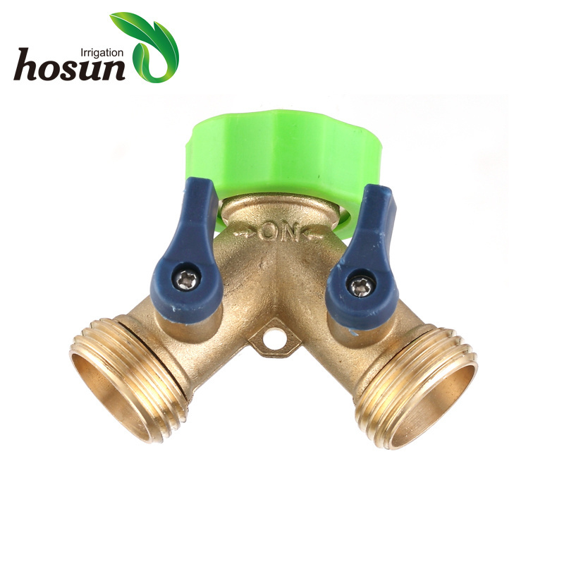 Y pipe fitting 2 way hose splitters with valve