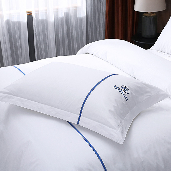 Five Star Hotel Wholesale 100% Cotton Luxury Bedding Sheet White Bed Sheet For Hotel Set Comforter Cover