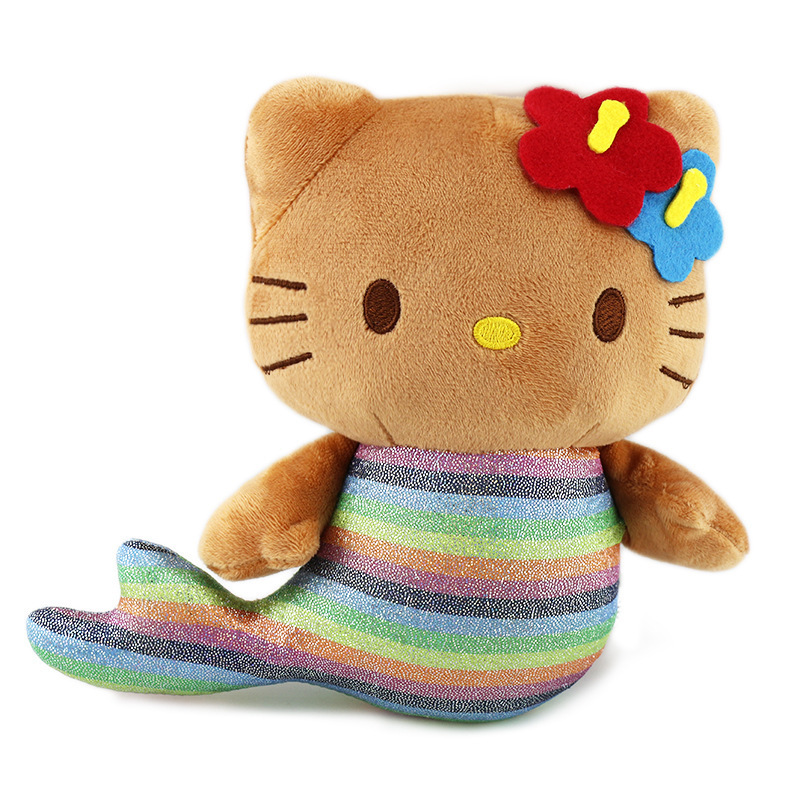 Wholesale New Design Hawaii Holiday Style Swimming Surfboard Cat Stuffed Animal Plush Doll Kawaii Dangle Accessories