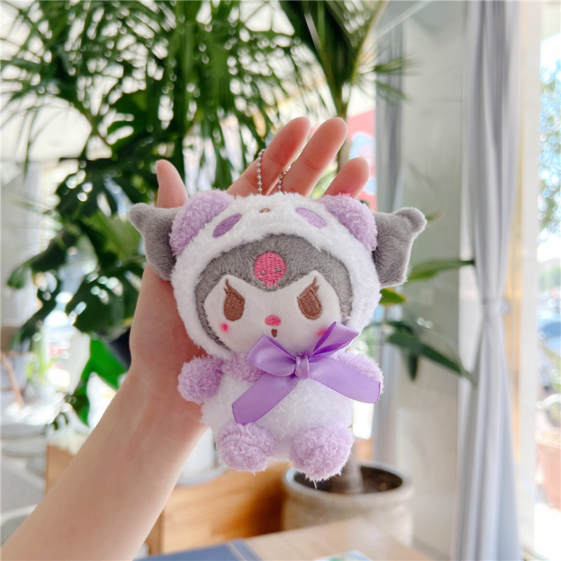 12/20cm Plush Keychain Kawaii Soft Stuffed Plush Toys Kuromi My Melody Soft Dolls Kids Keychain