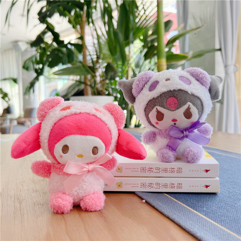 12/20cm Plush Keychain Kawaii Soft Stuffed Plush Toys Kuromi My Melody Soft Dolls Kids Keychain