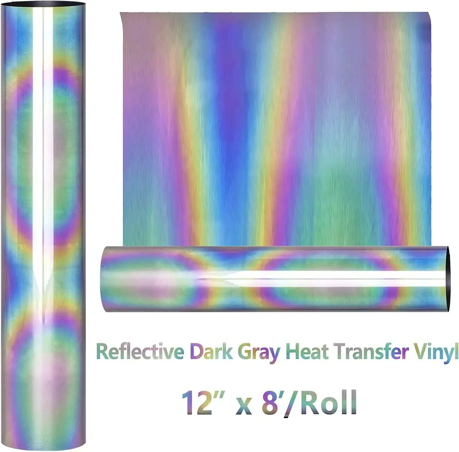 Hot Sell HTV Heat Transfer Pressure Reflective Rainbow Heat Transfer Vinyl For T-shirt