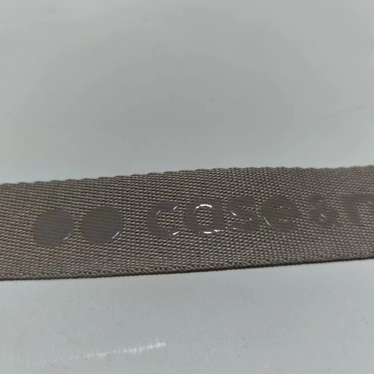 webbing Clothing luggage webbed silk screen silicone letter text non-slip printing brand belt soft nylon polyester braid