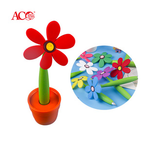 ACO Supplier Flowers Ballpoint Pen Cute Cartoon Novelty Desk Decoration Creative Gift