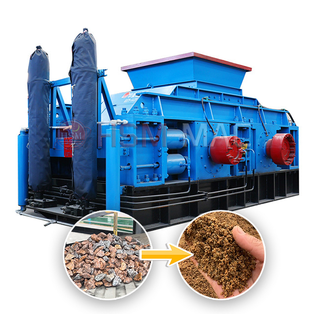 In Stock Small Portable Mobile Rock Stone Crushing Plant Roll Mill Crusher Spring Double Roll Crusher For Construction