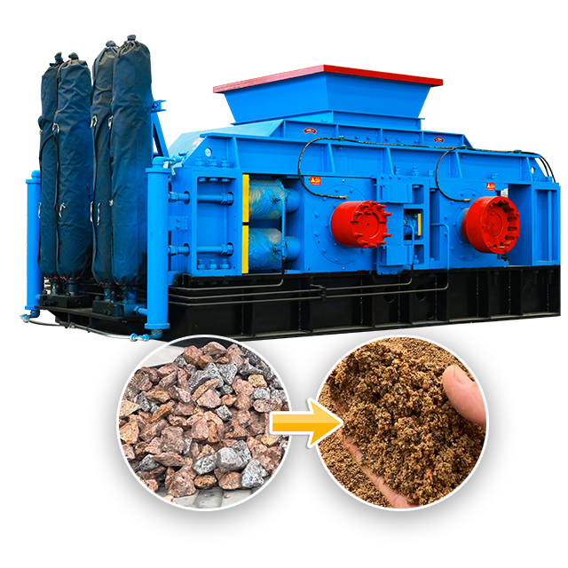 Complete models quality basalt double roller crusher Available from stock