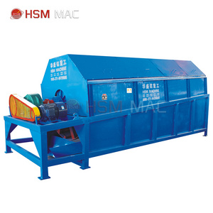 HSM Small sand gravel washing rotary screening trommel scrubber drum screen sieve With Wet Sluice Box for sale