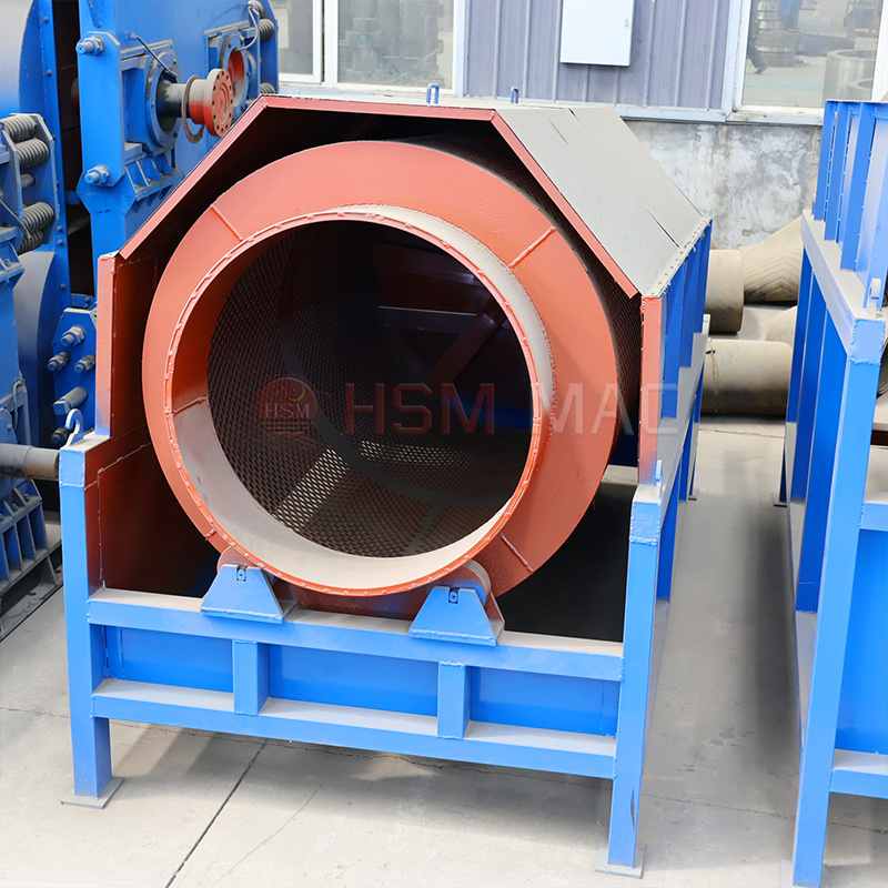 HSM Small sand gravel washing rotary screening trommel scrubber drum screen sieve With Wet Sluice Box for sale