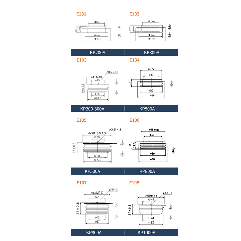 Thyristor module capsule thyristor  KP300A1600VKP400AKP500AKP800AKP1000A KP1200A KP2000A KP2500AKP3000A KP4000AKP5000A thyristor
