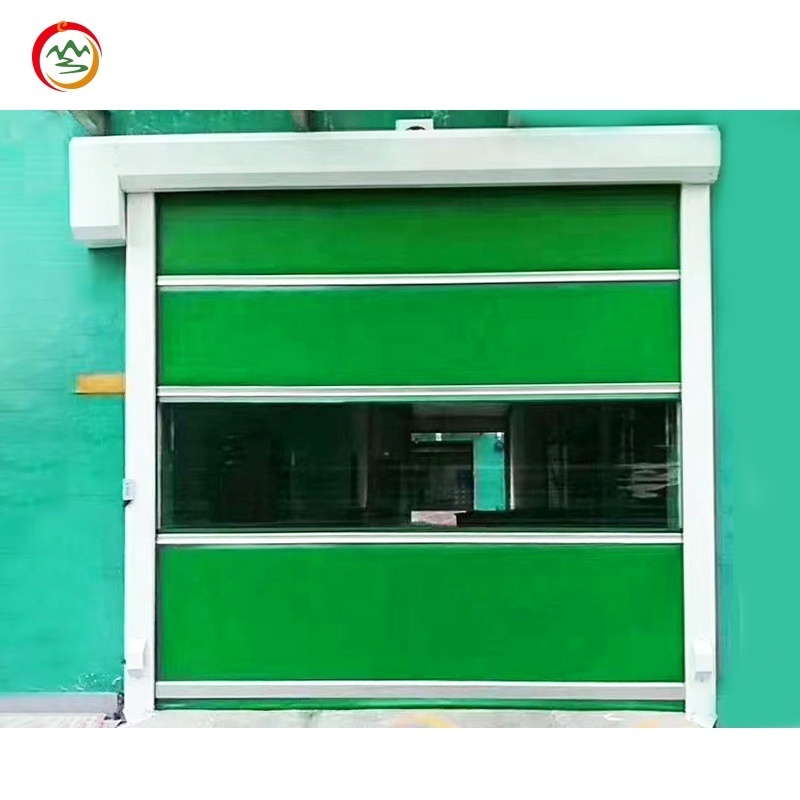 Automatic High Speed PVC Roller Shutter Fast Rolling Door with Horizontal Window