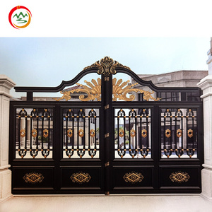 Villa Security Gate Modern Main Gate Designs Auto Electric Iron and aluminum forging Gate Design Front Door Safety door designs