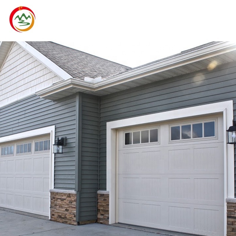 China factory Custom Electrical Shutter Doors Villa Exterior Aluminum Garage Doors Tempered Smooth surface Garage Doors