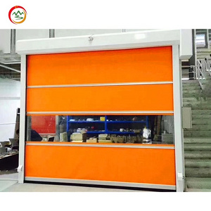 Automatic High Speed PVC Roller Shutter Fast Rolling Door with Horizontal Window