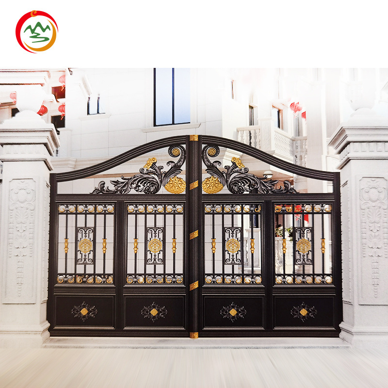 Top-selling garden rod iron gate designs Aluminium Gates Villa Doors Electric Garden Gates Aluminium Courtyard Gate