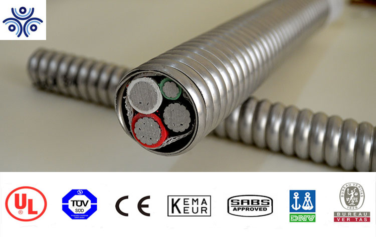 UL1569 C-S-A C22.2.131 MC AC-THH AC90 TECK90 ACWU90 wet or dry location construction cables with interlock voltage rate 600V