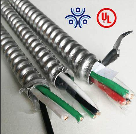 Metal Clad MC lighting cable 12/2 14/2  BX cable  armored cable UL 1569  No.E 466697  600V