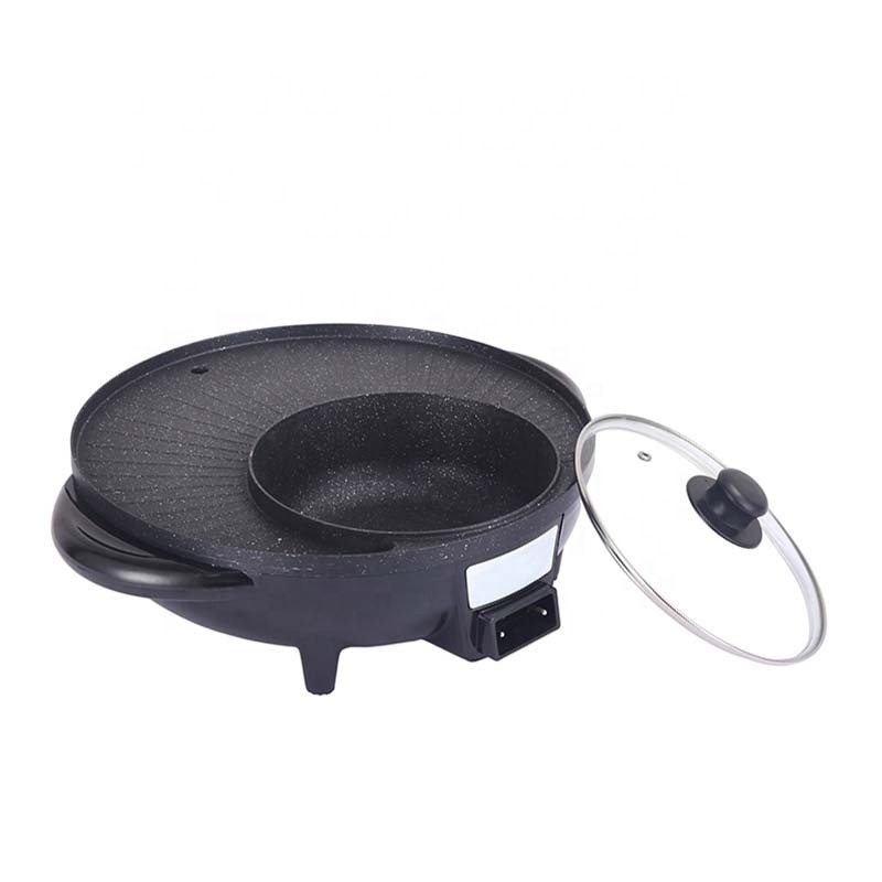 2 in 1  multifunctional hotpot and electric grill for household and BBQ  party