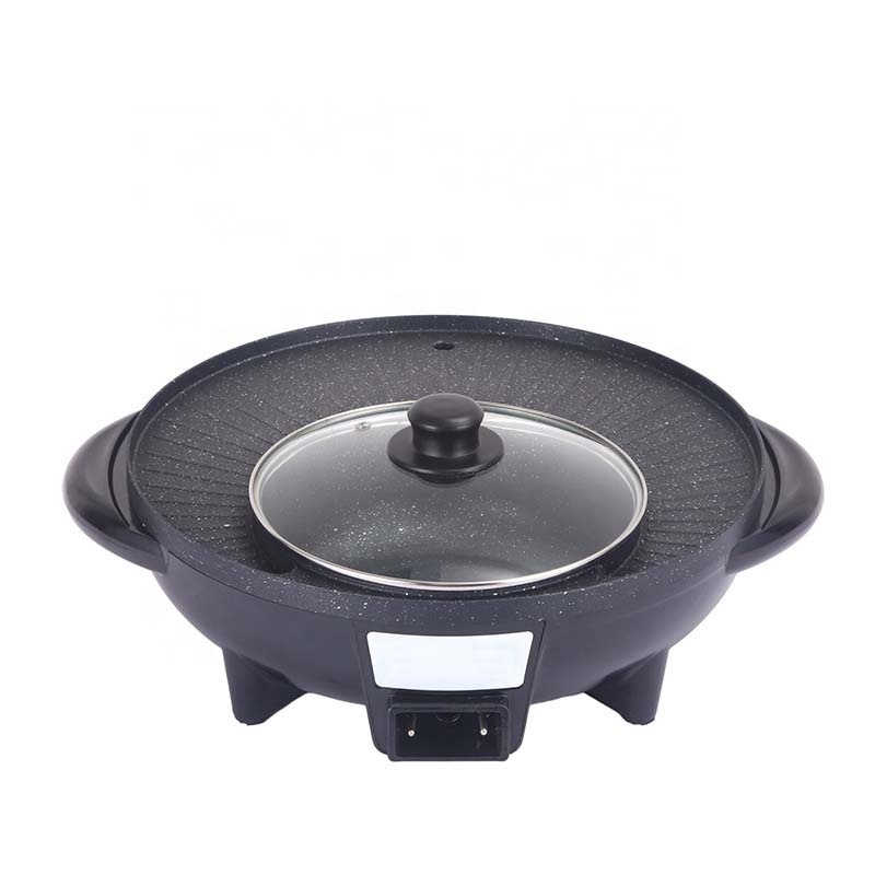 2 in 1  multifunctional hotpot and electric grill for household and BBQ  party