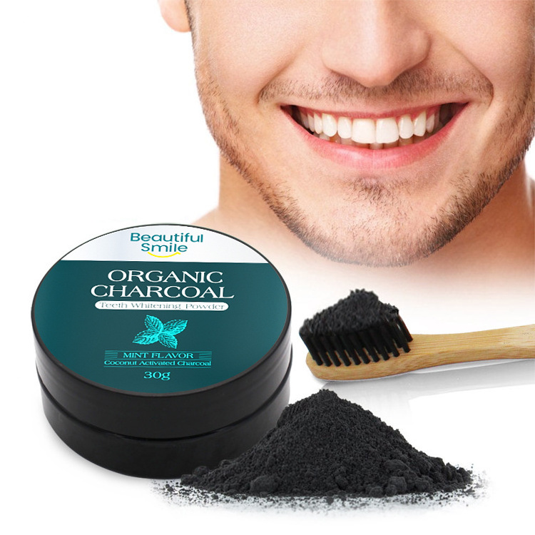 Private Label CE Dental Tooth White Mint Toothpaste Kit Organic Black Coconut Activated Charcoal Teeth Whitening Powder