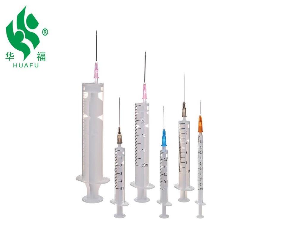 Disposable Two Component Large BD Glass Syringe With Needle 1ml 2ml 3ml 5ml 10ml 20ml 30ml 50ml 60ml