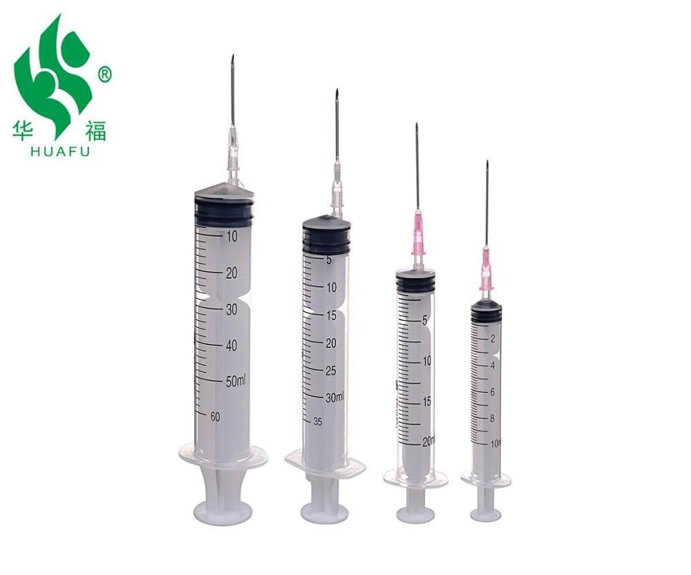 Disposable Two Component Large BD Glass Syringe With Needle 1ml 2ml 3ml 5ml 10ml 20ml 30ml 50ml 60ml