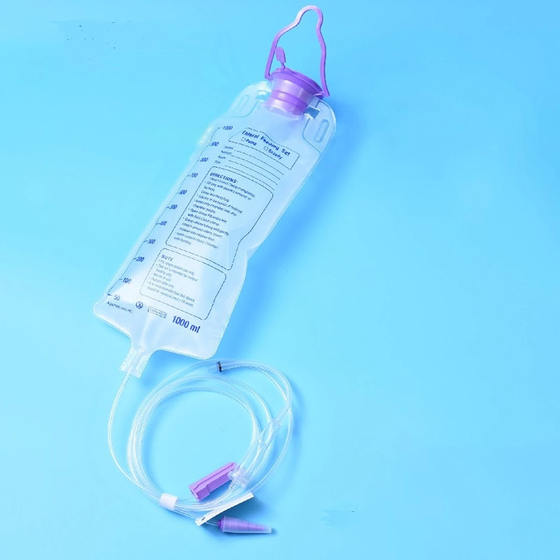 Ce Certificate Easy-View Translucent Gravity Type Enteral Feeding Bag Set Sterile Pvc Enteral Feeding Bag Gravity Set