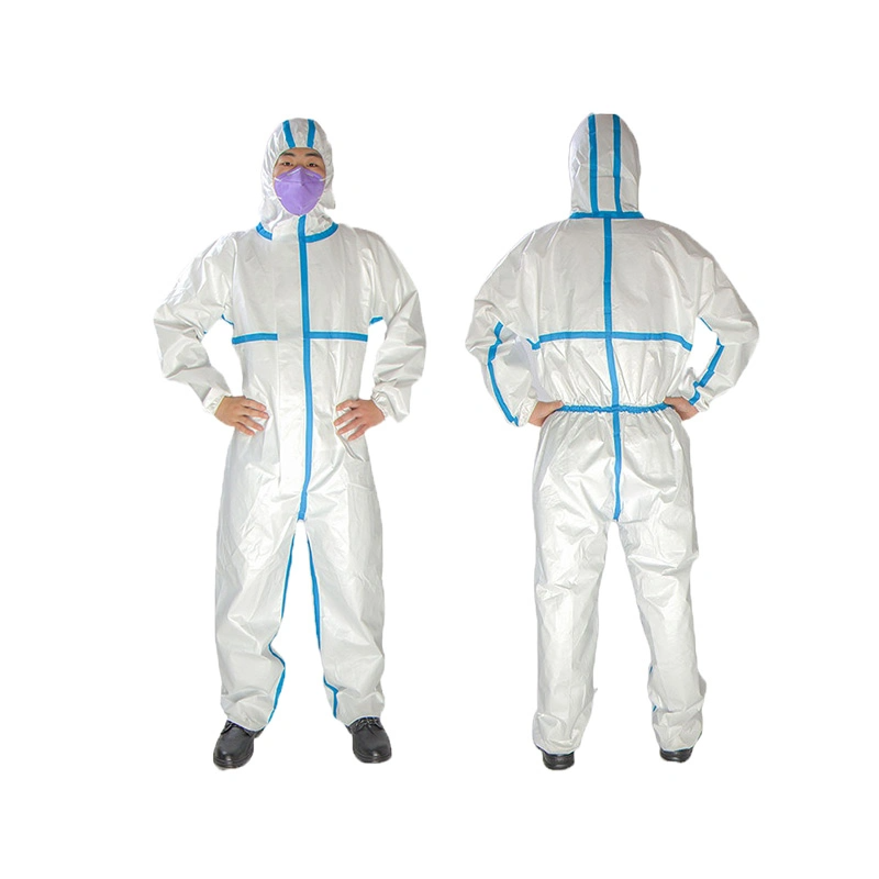 Waterproof  Chemical  Resistant Safety Protective  Non-Woven Coveralls Type 5/6 Buzos Desechables Disposable Overalls