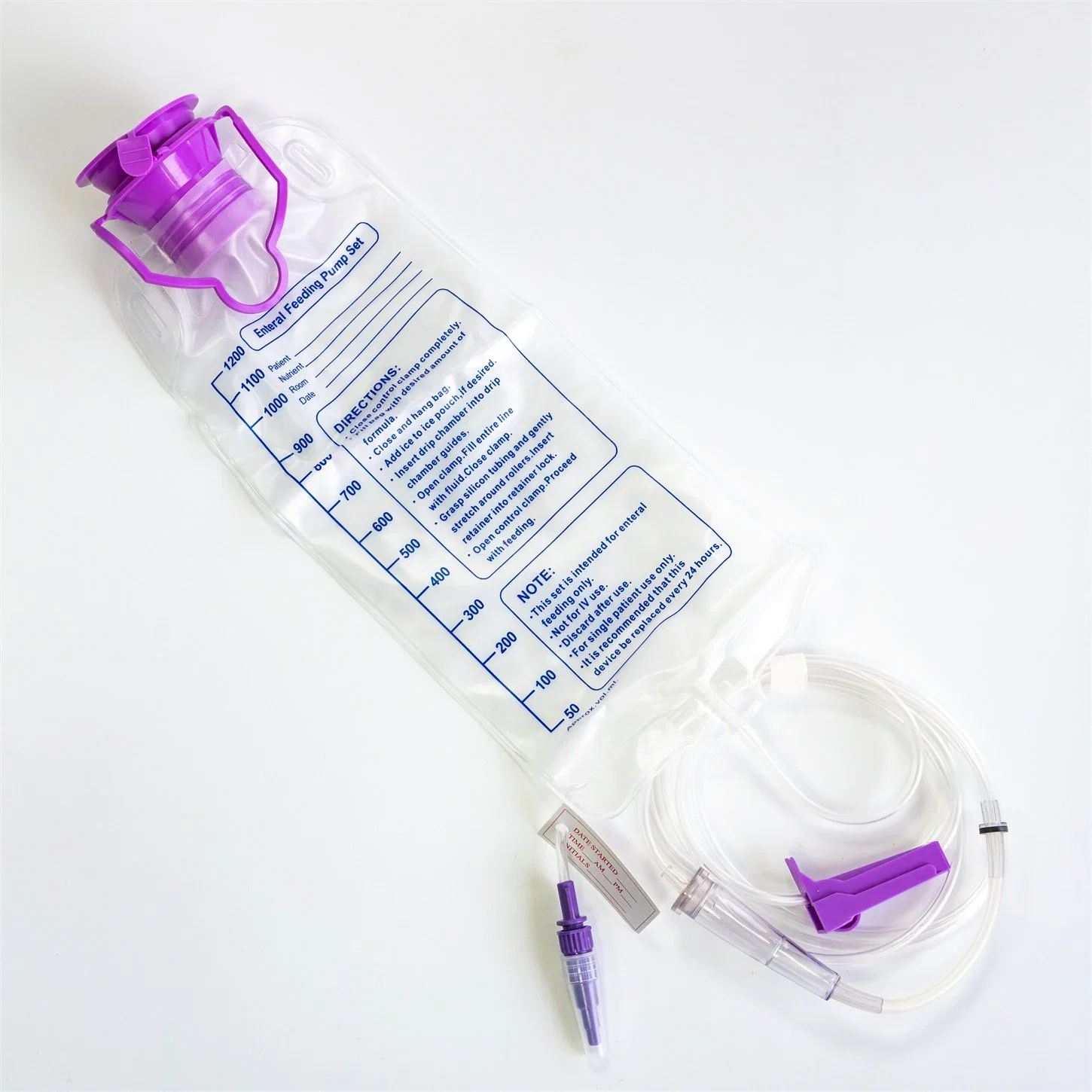 Medical Nutrition Set Pvc Drip Chamber Without Spike For Disposable Enteral Nutrition Feeding Bags