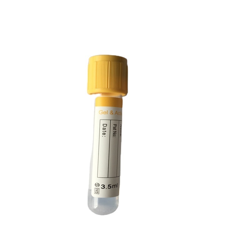 edta Vacuum Gel & Clot Activator Blood Test Tube Yellow Stopper Color blood sample collection tube