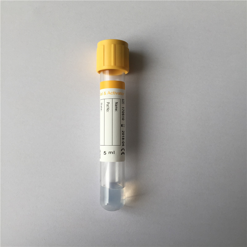 edta Vacuum Gel & Clot Activator Blood Test Tube Yellow Stopper Color blood sample collection tube