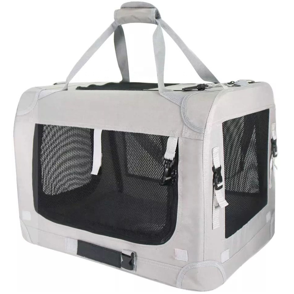 Oxford Travel Pet Soft Crate Outdoor Car Pet Bag Folding Dog Box Safe Rear Pet Cage Large Space