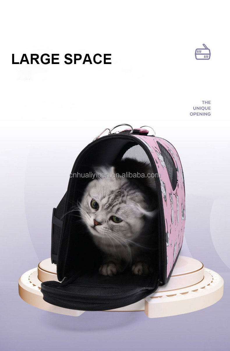 Collapsible Travel Handbag Pet Car Hand Bag Airline Approved Outgoing Pet Carrier for Small Dogs Cats Shoulder Bag