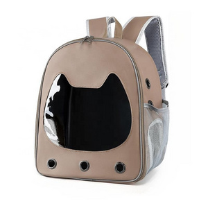 Pet Backpack Travel Breathable Dog Pet Bag Outdoor Large Space Visible Cat Bag Pet Carrier Customized