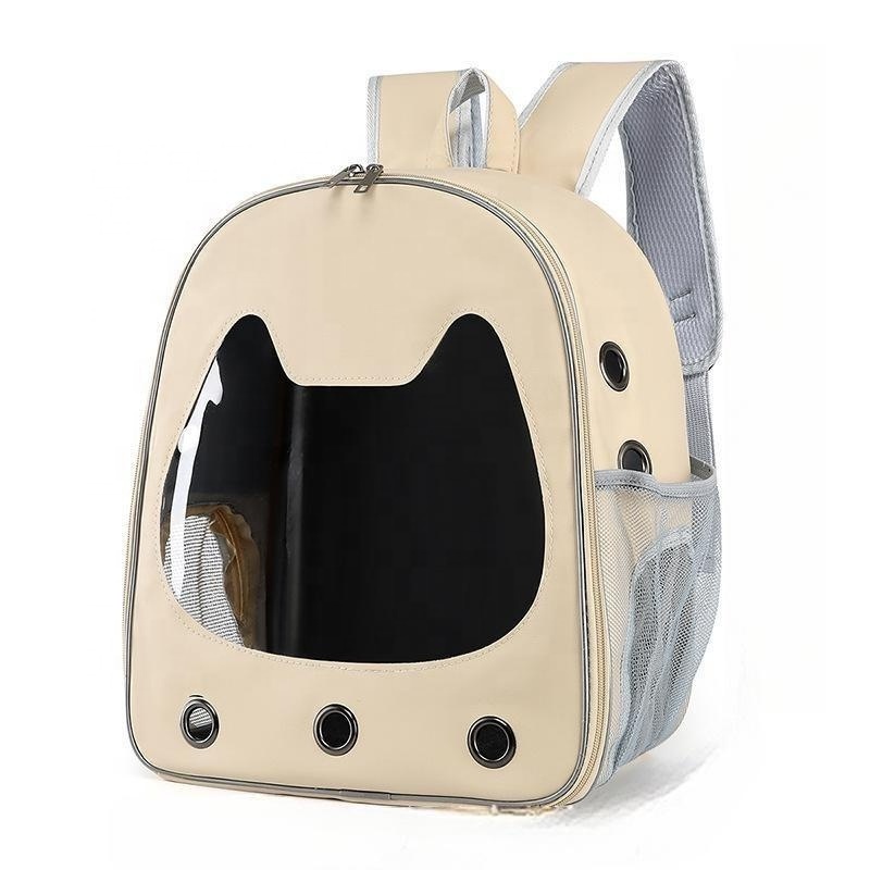 Pet Backpack Travel Breathable Dog Pet Bag Outdoor Large Space Visible Cat Bag Pet Carrier Customized