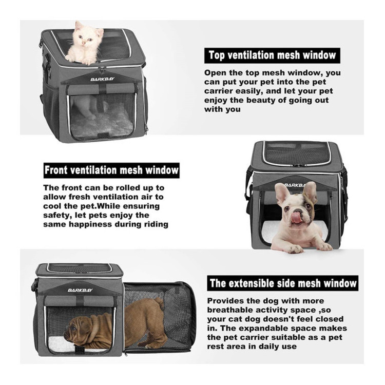 Amazon Small Medium pet Basket Backpack with expandable Foldable Soft Top dog Harness for pet Travel Bag