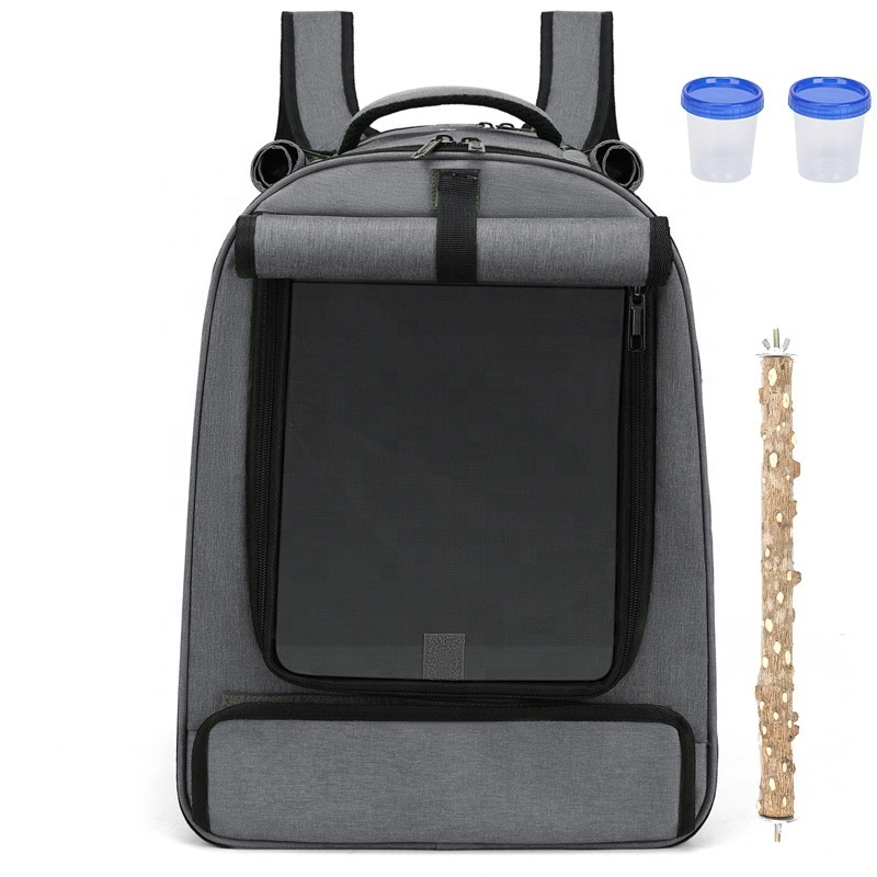 Supplier astronaut breathable travel transparent space capsule bird dog cat pet carrier backpack bag with stand stick for parrot