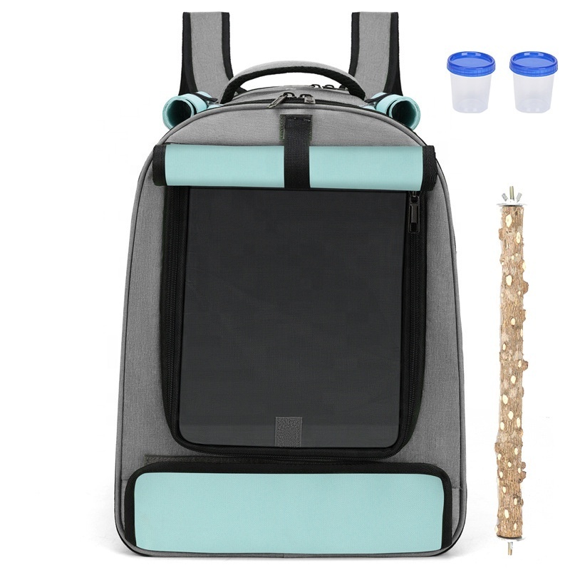 Supplier astronaut breathable travel transparent space capsule bird dog cat pet carrier backpack bag with stand stick for parrot