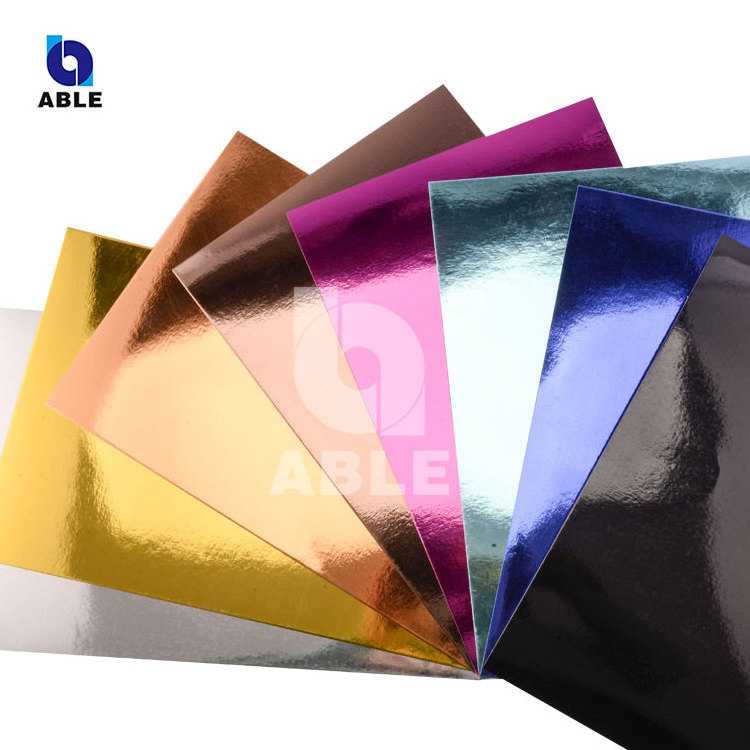 A4 250Gsm 10 sheets/bag Mirror Scrapbook Paper gold  Mirror Cardstock Paper For Diy Cake card