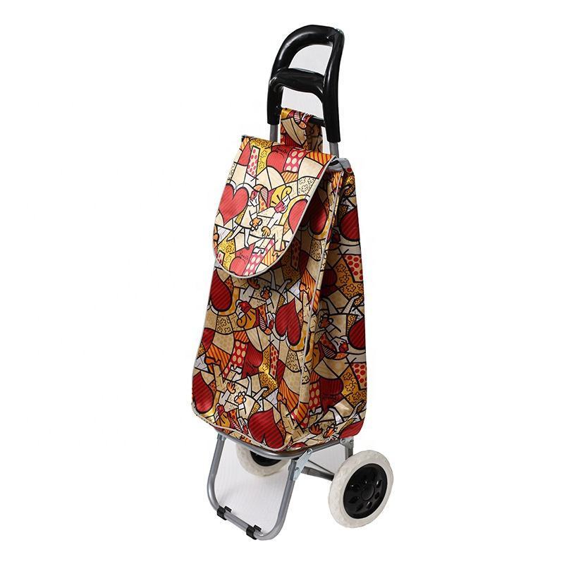 New fashion light foldable wheeled shopping bag home elderly grocery cart supermarket shopping cart