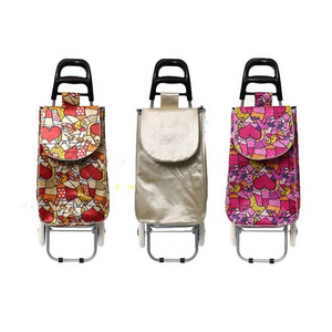 New fashion light foldable wheeled shopping bag home elderly grocery cart supermarket shopping cart