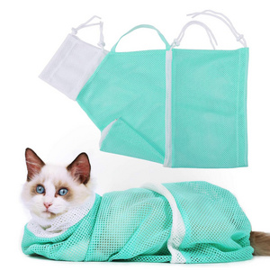 Adjustable Multifunctional Anti-Bite and Anti-Scratch for Bath Pet Cleaning Shower Bags Cat Bathing Grooming Bag