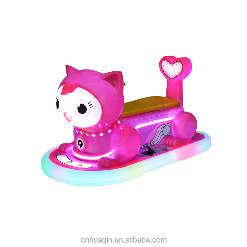 Amusement Park Products portable cat shape  electric rides on car for shopping centers