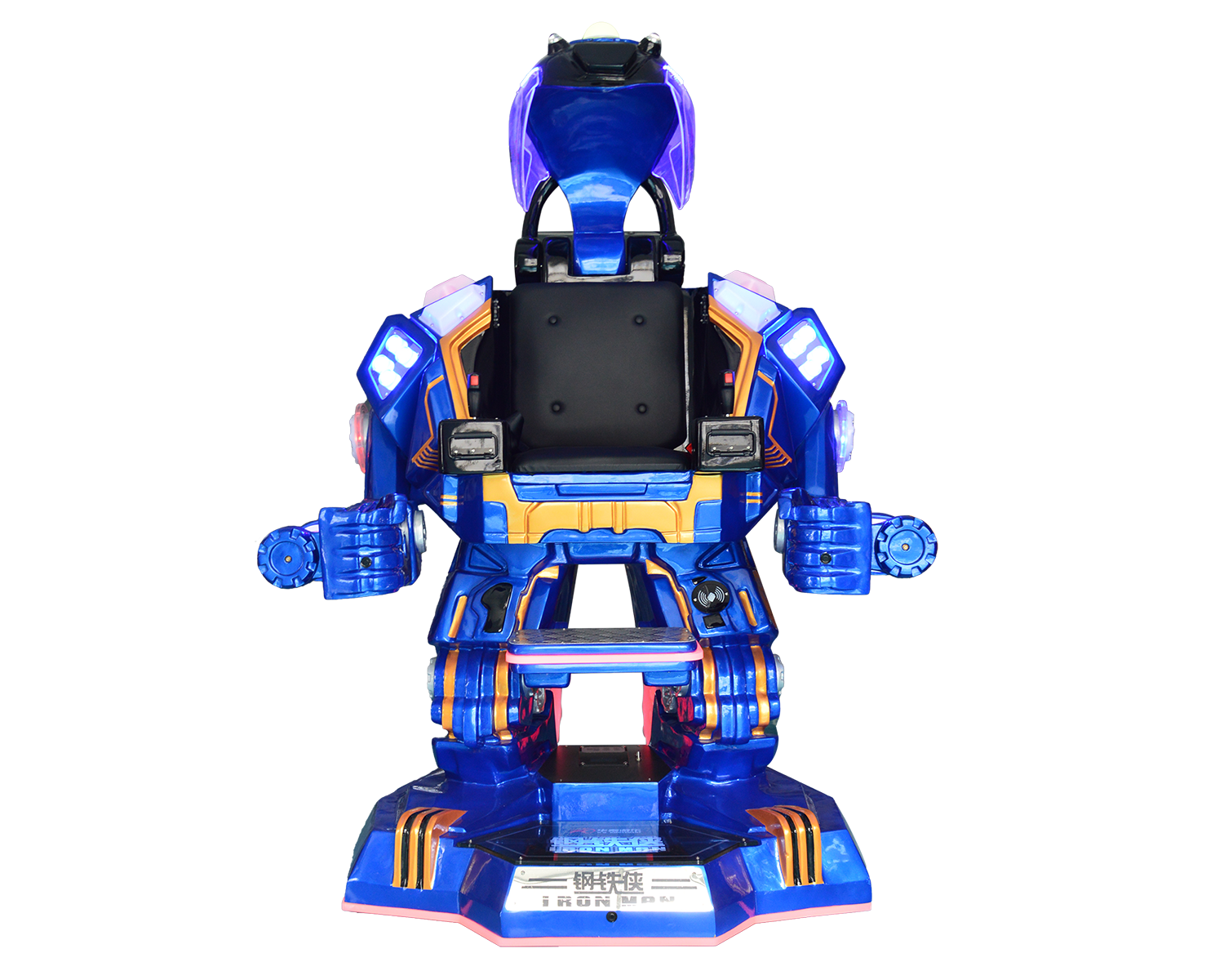 High quality amusement park equipment kiddie ride walking robot with fighting simulator