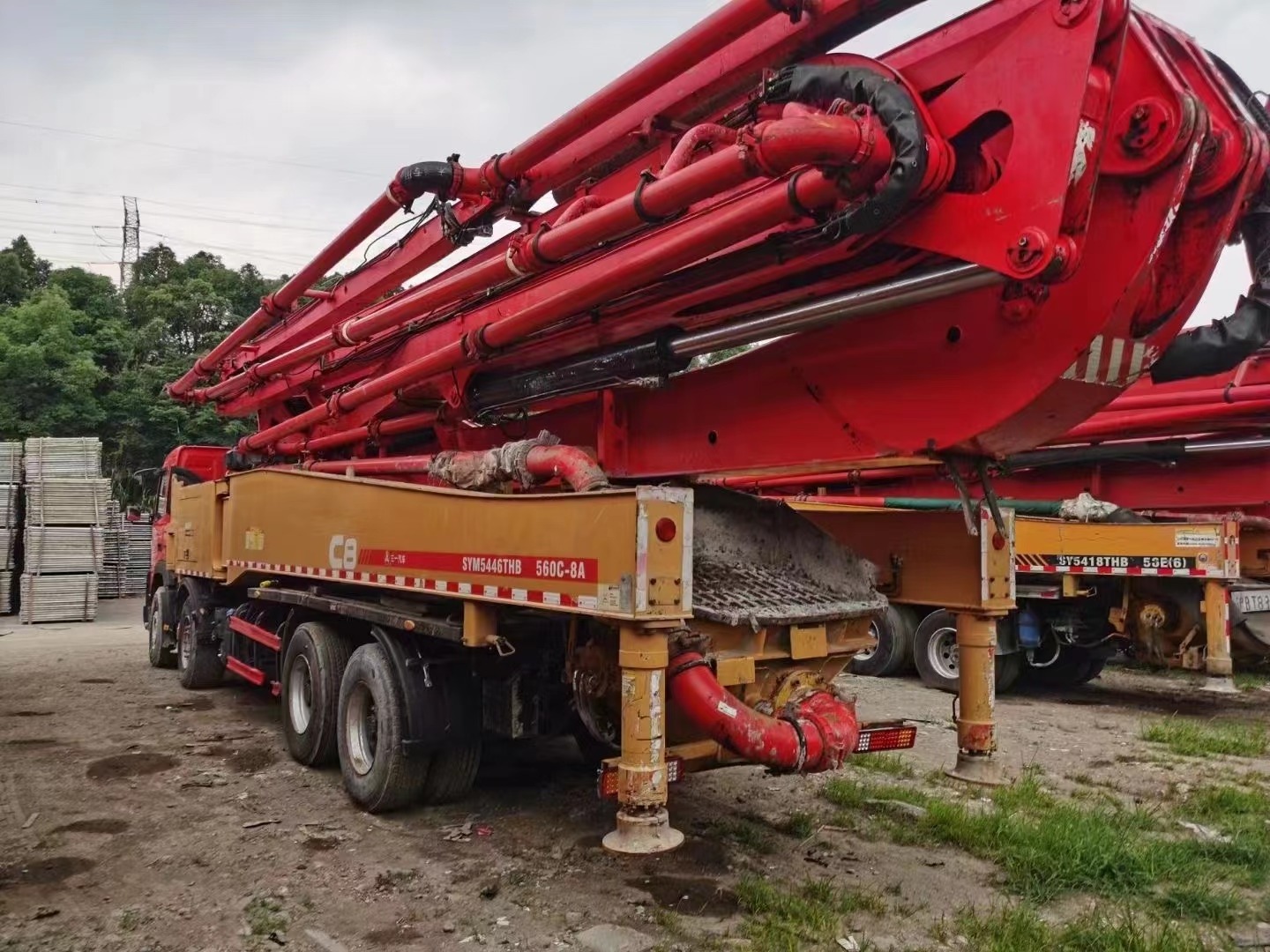 2018-year Sy Volvo 56 meters Used concrete pump truck SYM5446THB 560C-8A